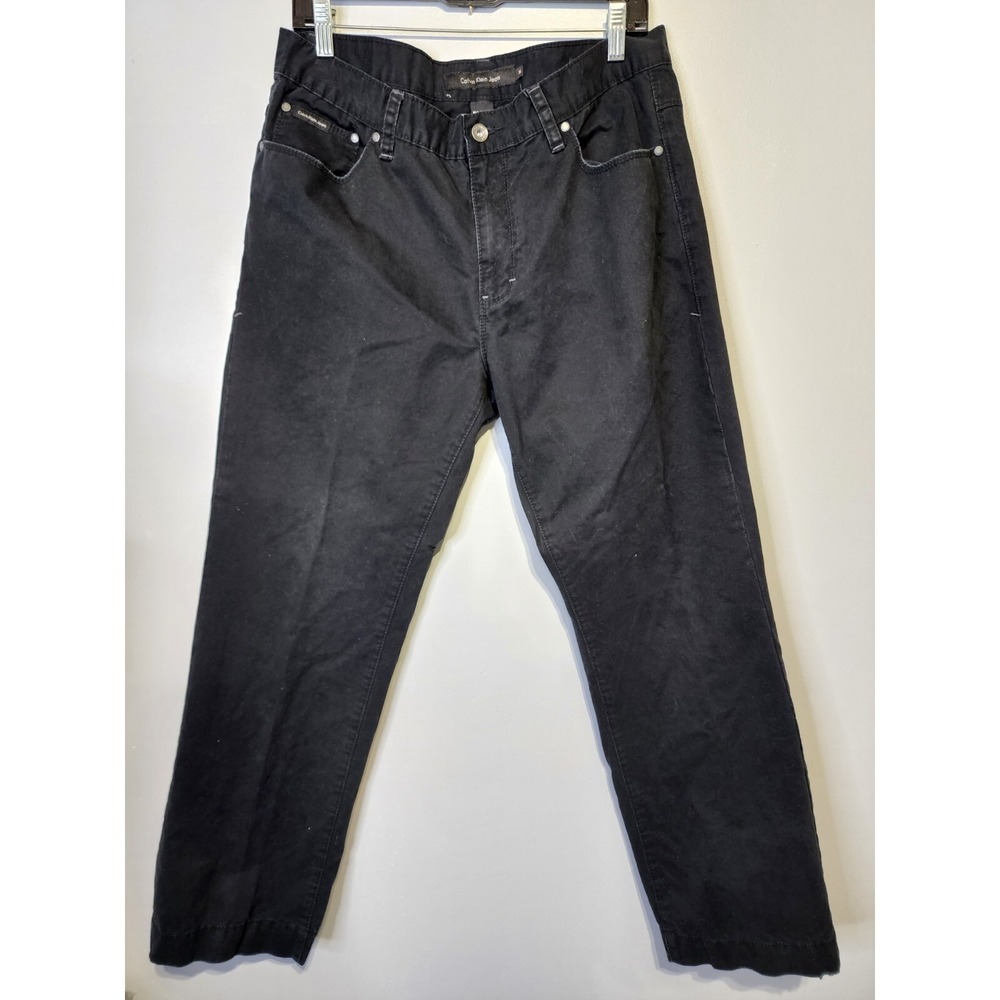 Calvin Klein Jeans Mens Size 34x30 Chino Straight Low Rise Black Pants
